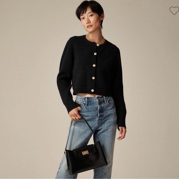 J. Crew Relaxed Emilie Lady Sweater Jacket  Sz. L - Picture 1 of 11